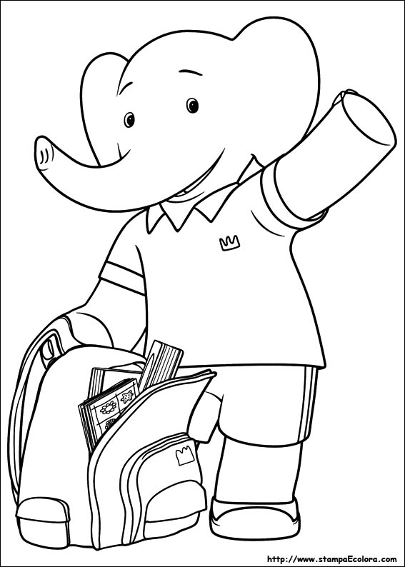 Disegni Babar e le avventure di Badou