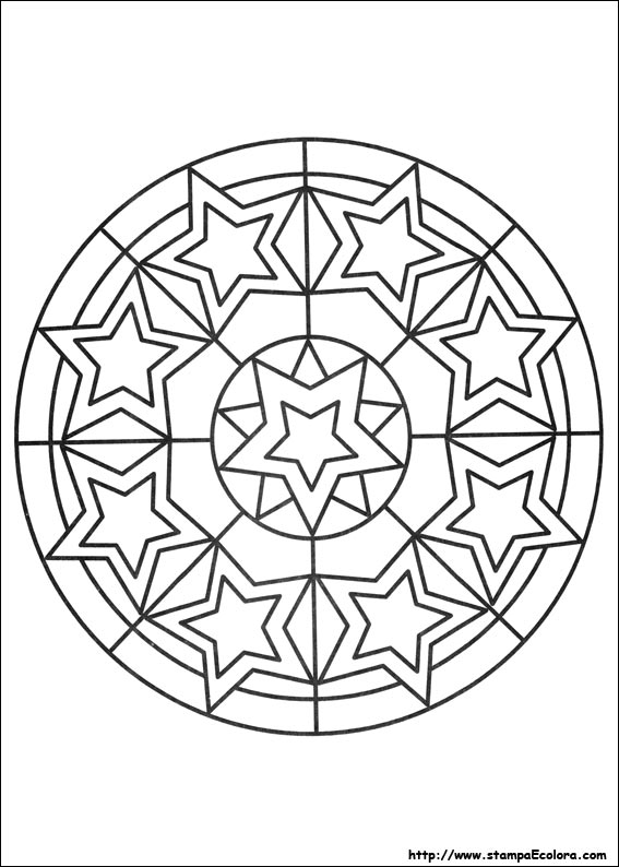Disegni di mandala da colorare Disegni geometrici semplici