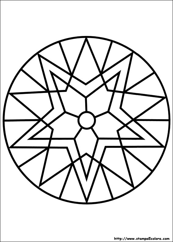 Disegni di mandala da colorare Disegni geometrici semplici