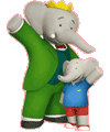 Disegno di Babar e le avventure di Badou