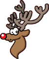 Disegno di Rudolph, il cucciolo dal naso rosso