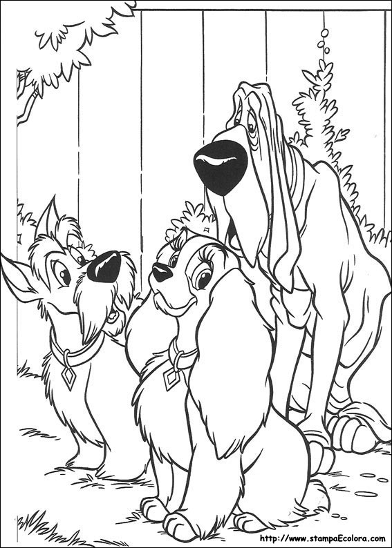 Disegni Lilli e il vagabundo